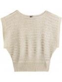 BLUSA FEMININA EM TRICÔ COM LUREX NA TRAMA